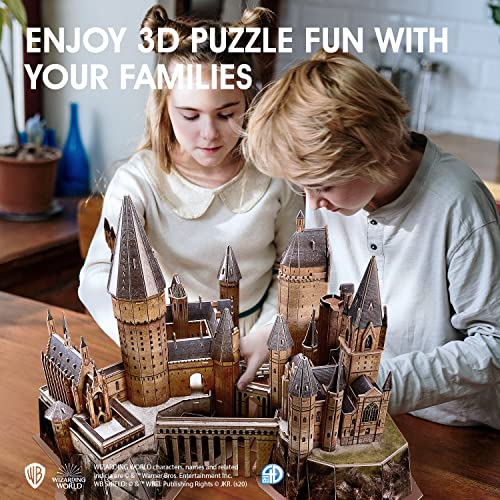 CubicFun Puzzle 3D Harry Potter Hogwarts Castillo Escuela de Brujería y Hechicería Kits de Construcción Modelo, DIY Juguetes 3D Rompecabezas Regalos para Adultos y Niños, 197 Piezas