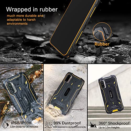 CUBOT Kingkong 5 Pro teléfono Inteligente para Exteriores sin Contrato 8000mAh Android 11,teléfono móvil Impermeable con cámara de 48MP,Pantalla de 6.1 Pulgadas,4GB RAM / 64 GB,4G Dual SIM, Negro