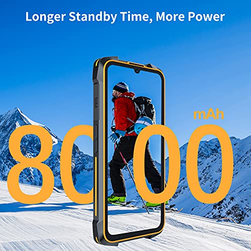 CUBOT Kingkong 5 Pro teléfono Inteligente para Exteriores sin Contrato 8000mAh Android 11,teléfono móvil Impermeable con cámara de 48MP,Pantalla de 6.1 Pulgadas,4GB RAM / 64 GB,4G Dual SIM, Negro