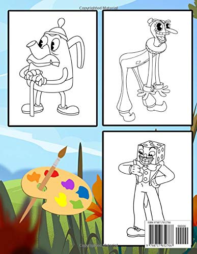 Cuphead Coloring Book: Anxiety Cuphead Coloring Books For Adults And Kids Relaxation And Stress Relief With 50+ Coloring Pages