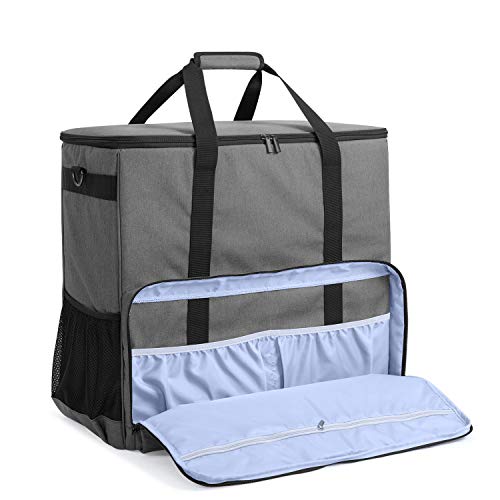 CURMIO Bolsa para Computadora de Escritorio, Bolsa de Almacenamiento para el Ordenador, Caja de Torre, Teclado, Bolsa de Viaje para Computadora y Accesorios, Gris.