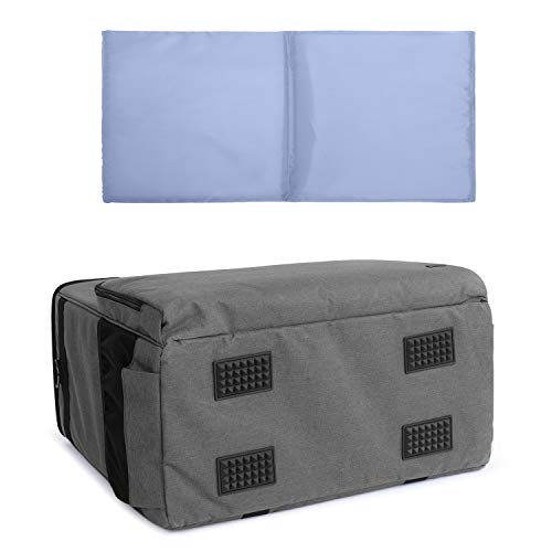 CURMIO Bolsa para Computadora de Escritorio, Bolsa de Almacenamiento para el Ordenador, Caja de Torre, Teclado, Bolsa de Viaje para Computadora y Accesorios, Gris.