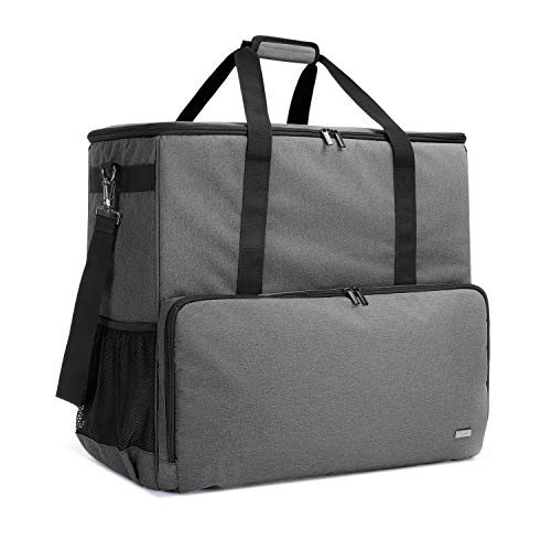 CURMIO Bolsa para Computadora de Escritorio, Bolsa de Almacenamiento para el Ordenador, Caja de Torre, Teclado, Bolsa de Viaje para Computadora y Accesorios, Gris.