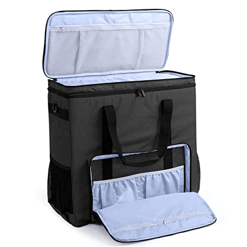 CURMIO Doble Capa Bolsa para Computadora de Escritorio, Bolsa de Almacenamiento para el Ordenador, Caja de Torre, Teclado, Bolsa de Viaje para Computadora y Accesorios, Negro.