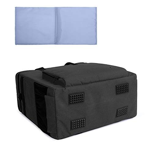 CURMIO Doble Capa Bolsa para Computadora de Escritorio, Bolsa de Almacenamiento para el Ordenador, Caja de Torre, Teclado, Bolsa de Viaje para Computadora y Accesorios, Negro.