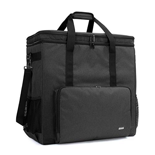 CURMIO Doble Capa Bolsa para Computadora de Escritorio, Bolsa de Almacenamiento para el Ordenador, Caja de Torre, Teclado, Bolsa de Viaje para Computadora y Accesorios, Negro.