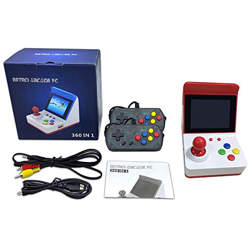 CXYP Mini Recreativa Arcade, 3 Pulgadas 360 Juegos Consola de Juegos Portátil Retro Mini Arcade de Juegos portátil Retro Consola para Regalo de niños