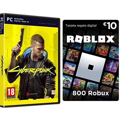 Cyberpunk 2077 - Edición Day One (Code in a Box) & Tarjeta regalo de Roblox - 800 Robux