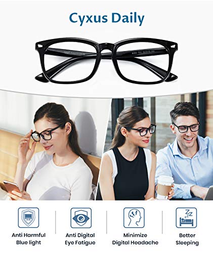 Cyxus Gafas con Filtro de luz Azul bloqueo de luz azul, Gafas con Filtro - Anti Luz Azul para Ordenador, Anti-reflejantes para Hombre y Mujer