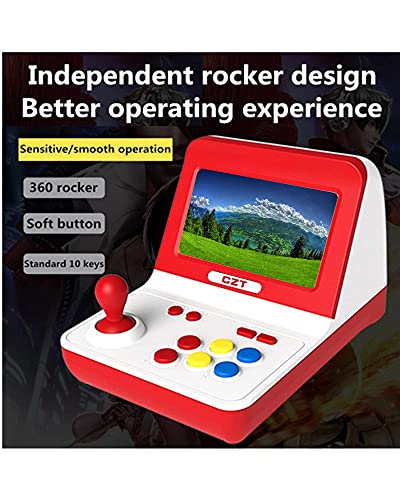 CZT Nueva Nostalgia clásica Big Rocker Retro Mini Consola de Arcade Dual-Core 32GB Build in 9000 Game Arcade y Otros 10 simuladores mp3 mp4 (Blanco)