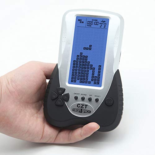 CZT Nueva Pantalla Grande ladrillo Consola de Juegos retroiluminación Azul Soporte para Auriculares Incorporado 23 Juegos nostálgicos Juguetes de Regalo para niños de Ocio (Skyblue)