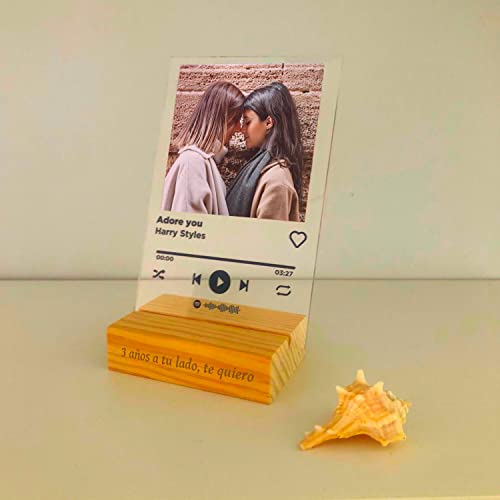 D DECOZOOM Placa Spotify Glass metacrilato, Tablero Musical Cuadro Personalizado (10X15 cm)
