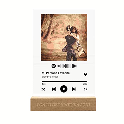 D DECOZOOM Placa Spotify Glass metacrilato, Tablero Musical Cuadro Personalizado (10X15 cm)