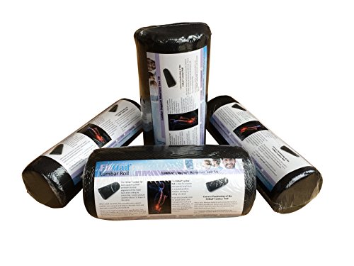 D Shape Original Lumbar Roll - Helps Prevent Back Pain - Lower Back Support Cushion for your Home, Office Chair and Car - NEW Ergonomic Design with 3D Cool Mesh Fabric - (D-Shaped Roll)