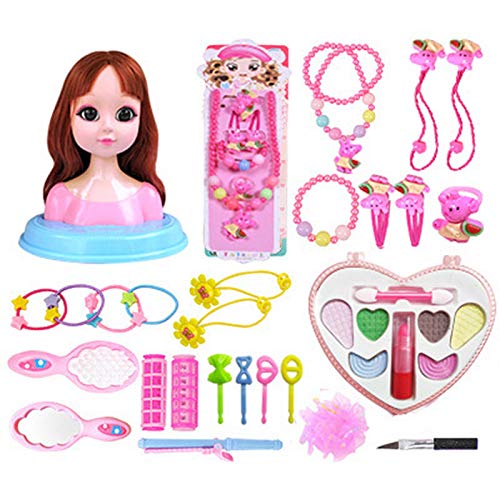 dailylime Juego de muñecas Princess Styling Head Doll con Accesorios de Belleza y Moda Juego de Maquillaje para muñecas y niños para niñas Everywhere