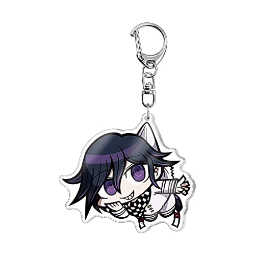 Danganronpa V3: Killing Harmony Game Llavero, Akamatsu Kaede Saihara Syuichi Anime Llavero de Dibujos Acrílico Transparente Accesorios Unisex Dibujos Animados Colgante Regalo 6 Piezas 6cm