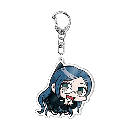 Danganronpa V3: Killing Harmony Game Llavero, Akamatsu Kaede Saihara Syuichi Anime Llavero de Dibujos Acrílico Transparente Accesorios Unisex Dibujos Animados Colgante Regalo 6 Piezas 6cm
