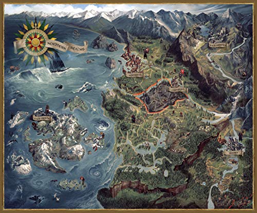 Dark Horse Comics Mapa Reinos del Norte Puzzle The Witcher, multicolor (JUL180514) , color/modelo surtido