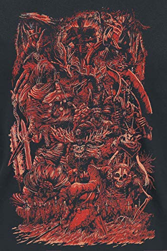 Dark Souls Berserker Hombre Camiseta Negro L, 100% algodón, Regular