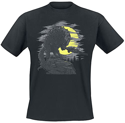 Dark Souls Great Grey Wolf Hombre Camiseta Negro XXL, 100% algodón, Regular