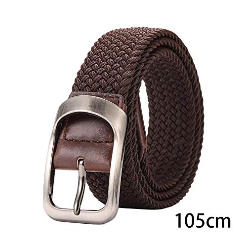 Da.Wa Cinturón Elástico de Punto Perforado para Hombre Cinturón Elástico de Lona para Mujer Cinturon Apto para Hombres y (Armada)