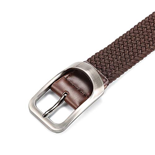 Da.Wa Cinturón Elástico de Punto Perforado para Hombre Cinturón Elástico de Lona para Mujer Cinturon Apto para Hombres y (Armada)