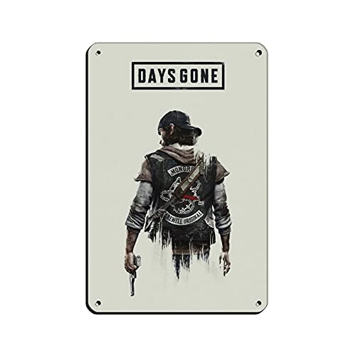 Days Gone Game - Cartel de metal vintage para decoración de pared (20 x 30 cm)