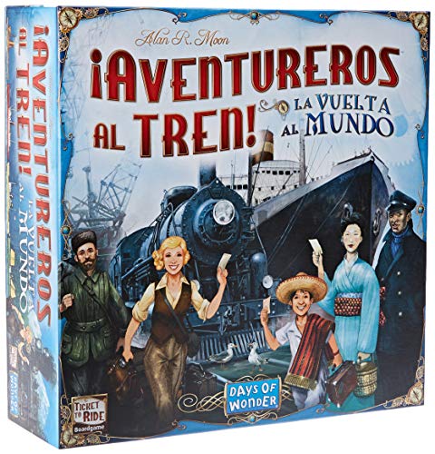 Days of Wonder-¡ Aventureros Al Tren-La Vuelta Al Mundo-Español, color (EDGE DW720826) , color/modelo surtido