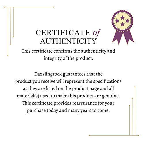 DazzlingRock Collection Anillo de Oro de 10 Quilates con Diamante Blanco de Corte Redondo para Aniversario de Boda, apilable, Anillo de protección contra el Contorno