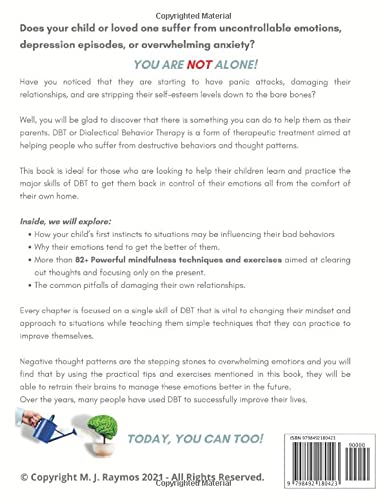 DBT for parents - Dialectical Behavior Therapy Skills Workbook: 82+ practical exercises & techniques to help your child master emotion regulation, ... behaviors and improve social relationships