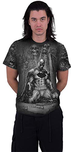 DC Comics - Batman - Vengeance Wrap - Camiseta con Estampado Completo - Negro - S