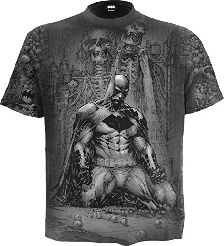 DC Comics - Batman - Vengeance Wrap - Camiseta con Estampado Completo - Negro - S