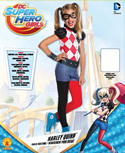 DC Comics - Disfraz de Harley Quinn classic para niña, infantil talla 8-10 años (Rubie's 620744-L)