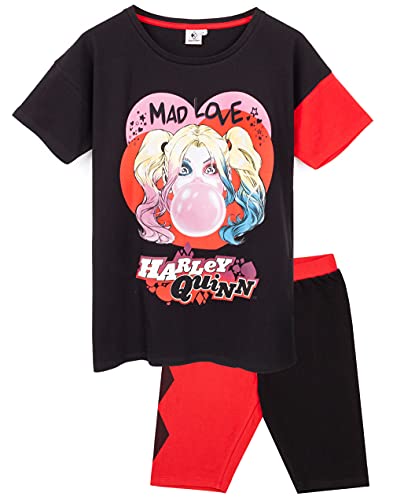 DC Comics Harley Quinn Pijamas Womens Mad Love T-Shirts & Cycling Set Short