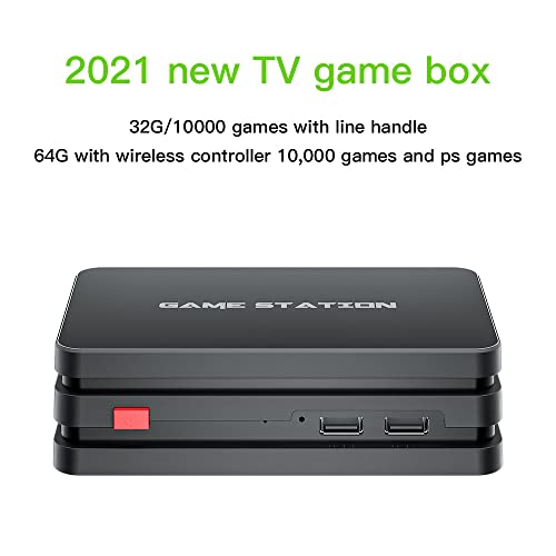 DDARKHORSE Consola de Videojuegos de TV de Cuatro núcleos M8 Plus, 4K HD incorporados más de 10000 Juegos Juegos Retro de PS, con Controlador de Juegos para PS1 Gamepad, M8plus32G-10000 Games