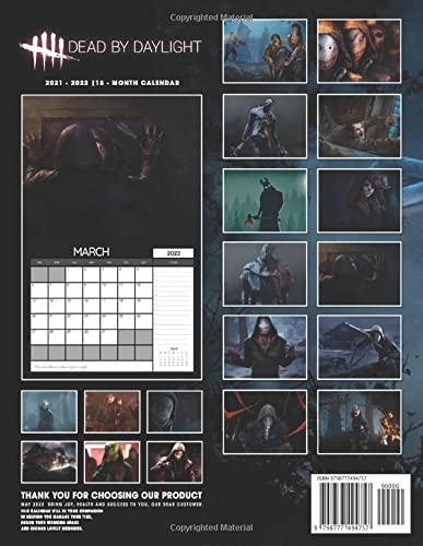 Dead by Daylight: OFFICIAL 2022 Calendar - Video Game calendar 2022 - Dead by Daylight -18 monthly 2022-2023 Calendar - Planner Gifts for boys ... games Kalendar Calendario Calendrier)