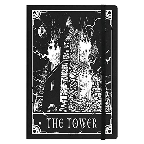 Deadly Tarot - Libreta The Tower tamaño A5 de tapa dura (Tamaño Único) (Negro)