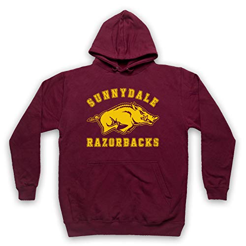 Death To Videodrome Buffy Vampire Sunnydale Razorbacks High School Sports Teams - Sudadera con capucha para adultos borgoña Small/pecho 91/ 97 cm