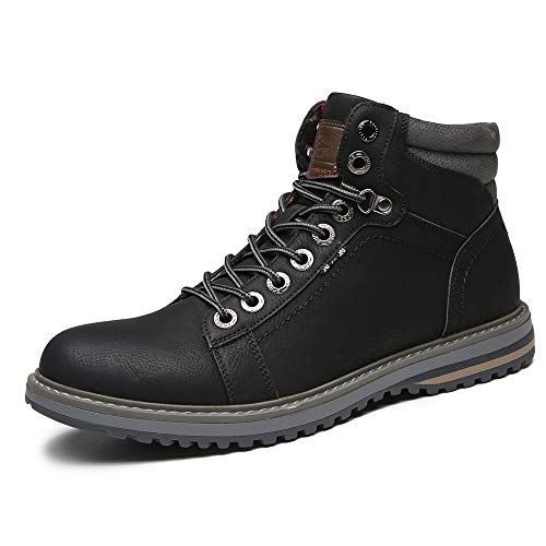 DECARSDZ Botas de senderismo clásicas para hombre para primavera y otoño., color Negro, talla 43 1/3 EU