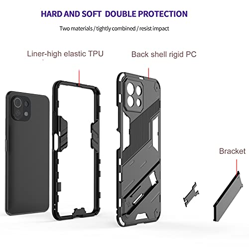 Dedux Funda para Samsung Galaxy A22 5G, Carcasa Funda Armadura Militar TPU de Silicona Dura para Pc con Soporte. Gris