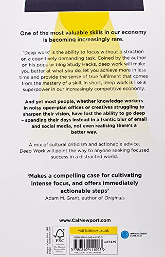Deep Work. Rules For Focused Success In A Distracted World (Piatkus Books)