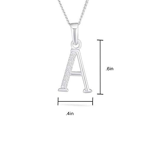 Delicado ABC cúbico Zirconia Pave CZ capital bloque letra alfabeto inicial G colgante collar para las mujeres de plata de ley