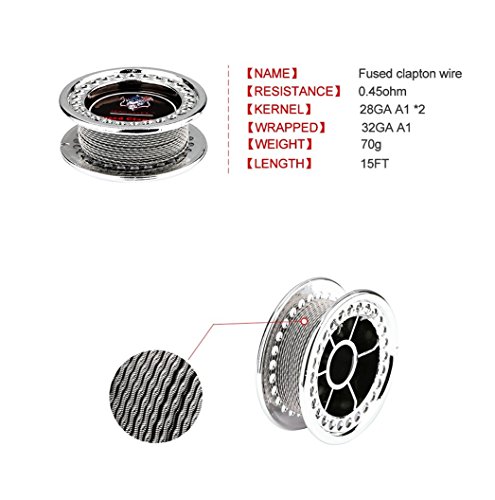 Demon Killer Alambre Fused Clapton Wire Kantal A1 + Cotton - Bobina de alambre (5 m)