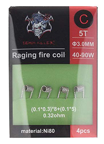 Demon Killer Raging Fire Coil NI80 C 0.32OHM Pack 4UDS Producto SIN NICOTINA *|