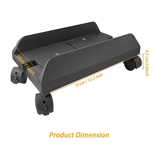 DEMON KILLER Soporte de CPU para ordenador, universal, ajustable, soporte de carcasa de escritorio, estante principal, con freno, con 4 ruedas, extensible, soporte universal para ordenador