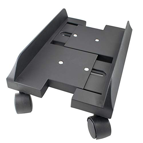 DEMON KILLER Soporte de CPU para ordenador, universal, ajustable, soporte de carcasa de escritorio, estante principal, con freno, con 4 ruedas, extensible, soporte universal para ordenador