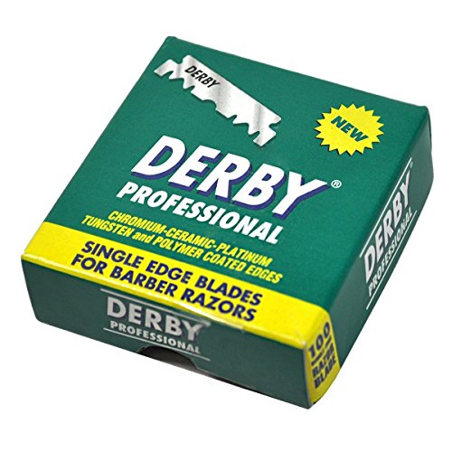 Derby E2 - Pack de 100 cuchillas para hoja de barbero
