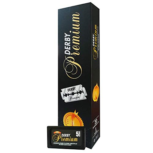 DERBY TOKAI zwarte premium tweesnijdend scheermesjes, 20 pack (20x5 messen)