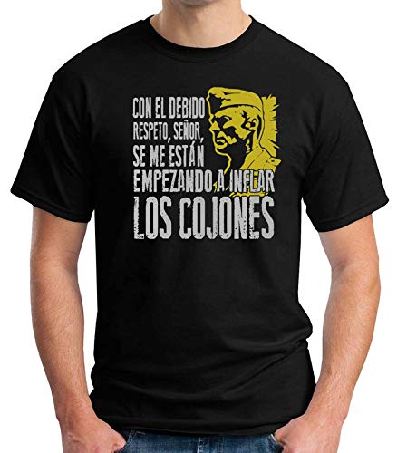 Desconocido 35mm - Camiseta Hombre El Sargento De Hierro - Se Me Estan Empezando a Inflar - Negro - Talla l