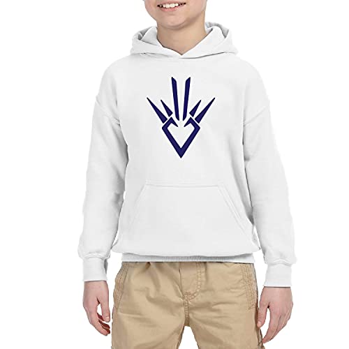 Desconocido Fly Dragon Mark Logo Videojuego Anime - Sudadera con Capucha y Bolsillo para niños (10 años, Blanco)